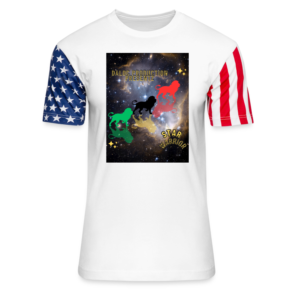 Adult Stars & Stripes T-Shirt | LAT Code Five™ 3976 - white