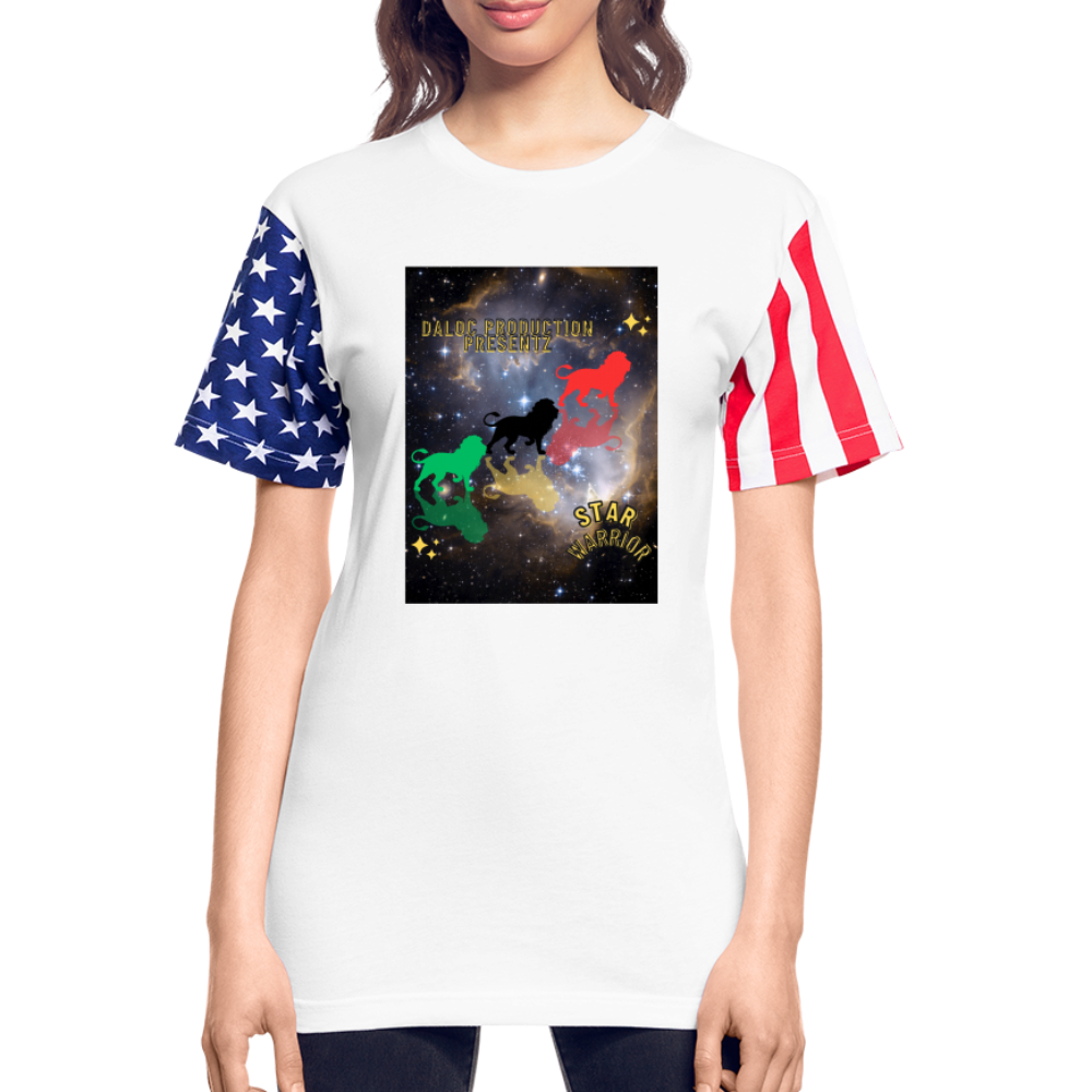 Adult Stars & Stripes T-Shirt | LAT Code Five™ 3976 - white