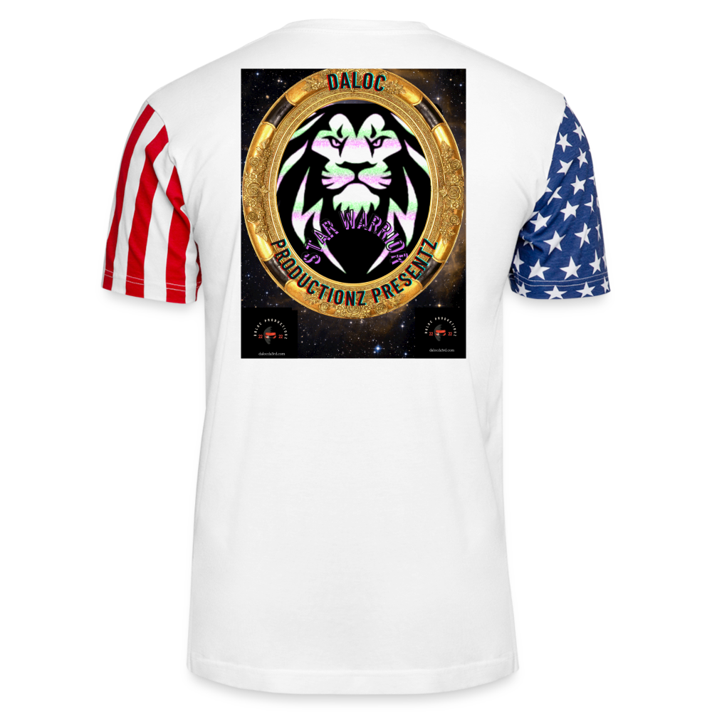 Adult Stars & Stripes T-Shirt | LAT Code Five™ 3976 - white