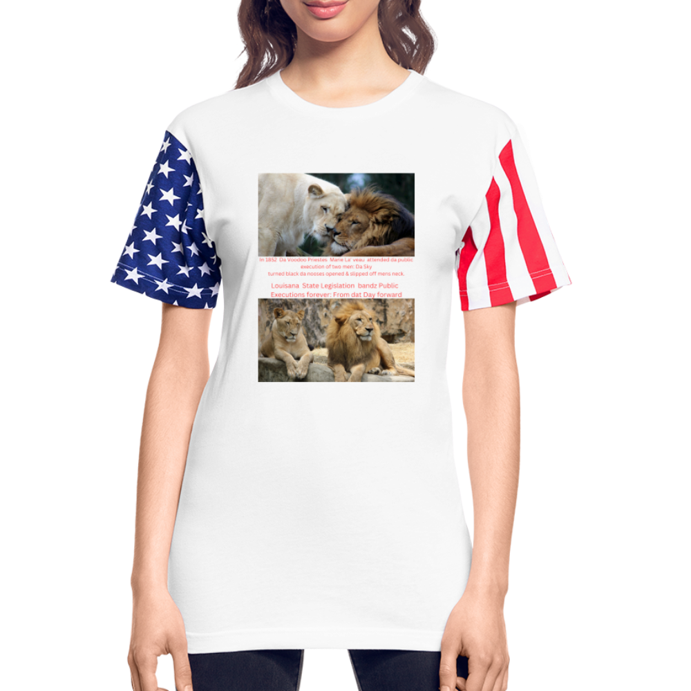 Adult Stars & Stripes T-Shirt | LAT Code Five™ 3976 - white