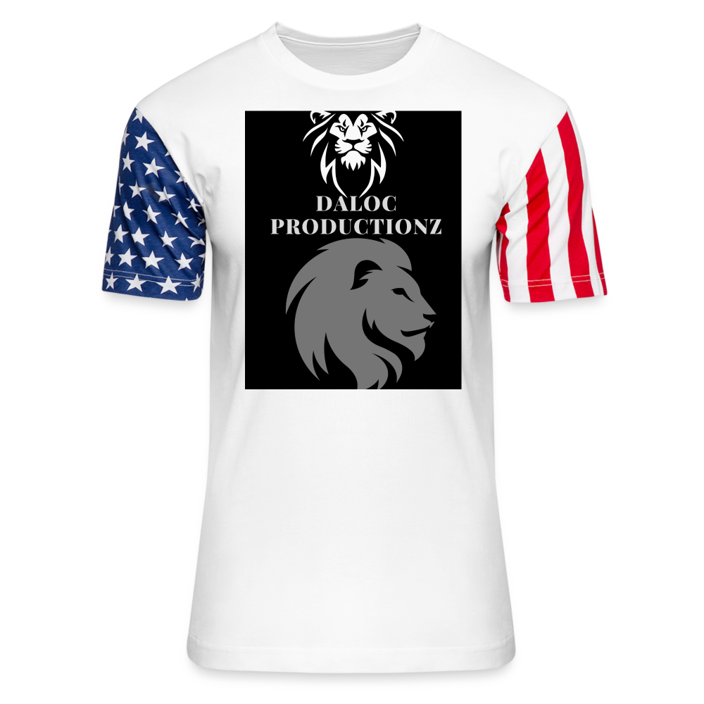 Adult Stars & Stripes T-Shirt | LAT Code Five™ 3976 - white