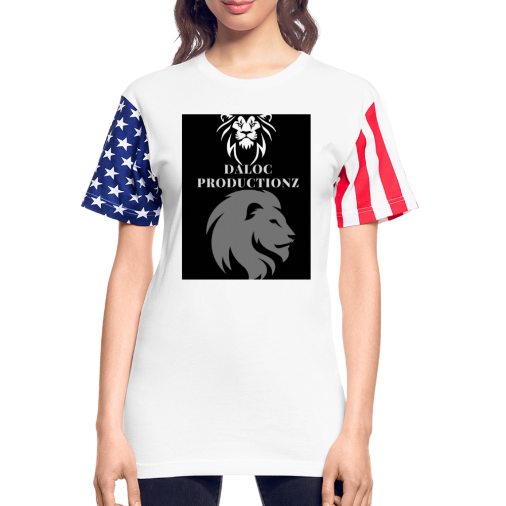 Adult Stars & Stripes T-Shirt | LAT Code Five™ 3976 - white
