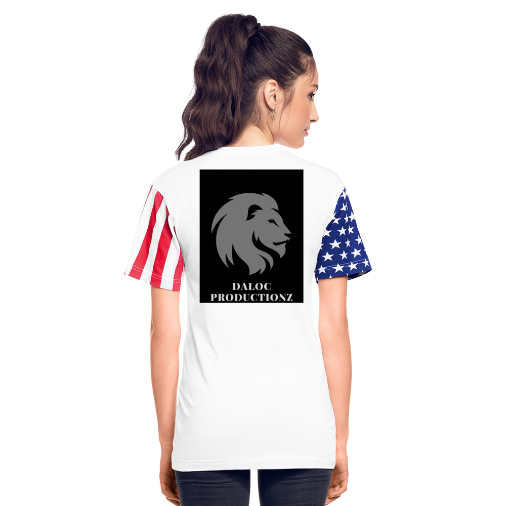 Adult Stars & Stripes T-Shirt | LAT Code Five™ 3976 - white