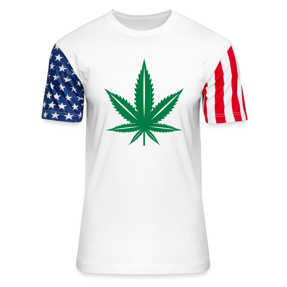 Adult Stars & Stripes T-Shirt | LAT Code Five™ 3976 - white