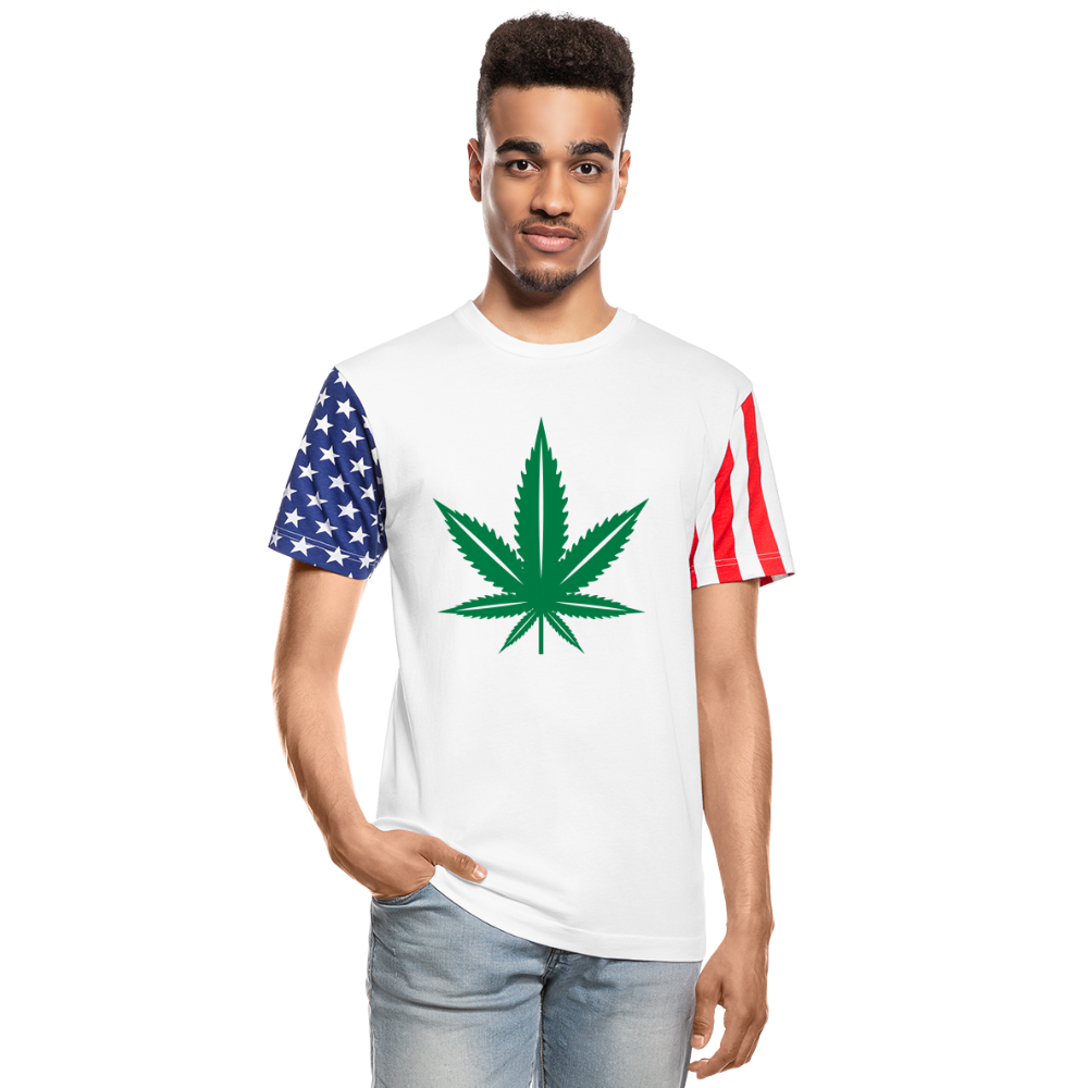 Adult Stars & Stripes T-Shirt | LAT Code Five™ 3976 - white