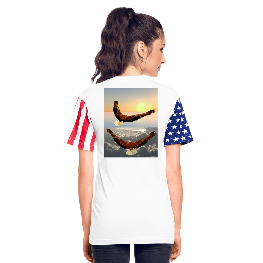 Adult Stars & Stripes T-Shirt | LAT Code Five™ 3976 - white
