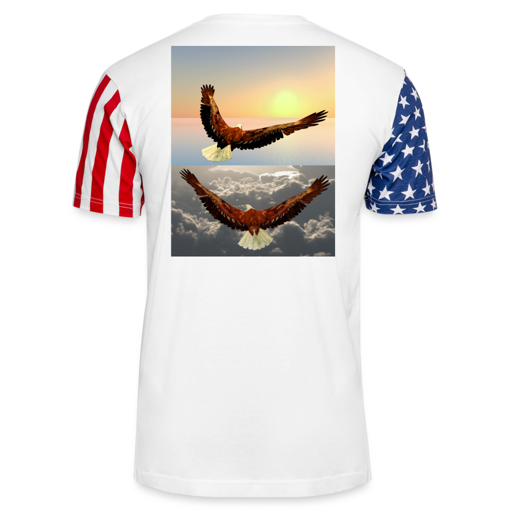 Adult Stars & Stripes T-Shirt | LAT Code Five™ 3976 - white
