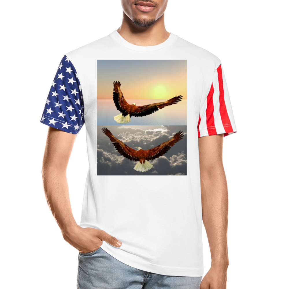 Adult Stars & Stripes T-Shirt | LAT Code Five™ 3976 - white