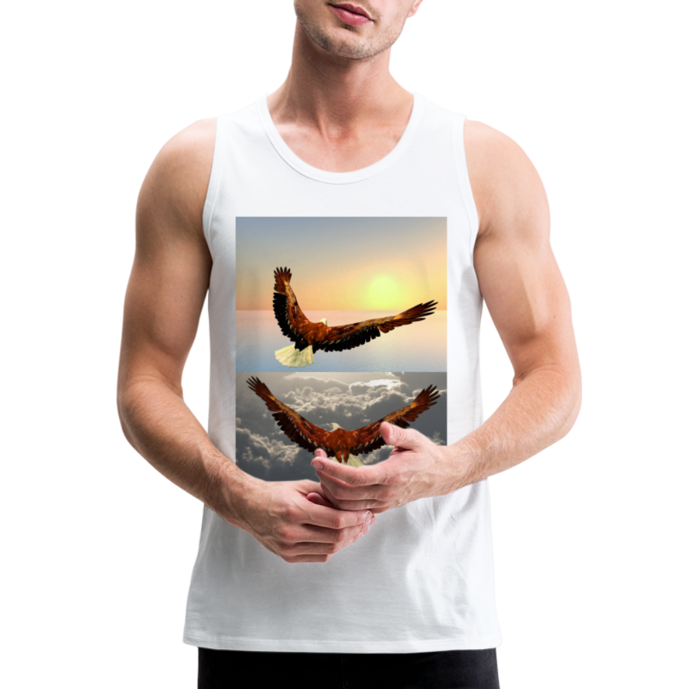 Adult Stars & Stripes T-Shirt | LAT Code Five™ 3976 - white