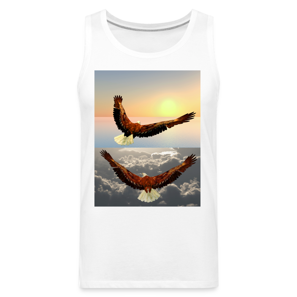 Adult Stars & Stripes T-Shirt | LAT Code Five™ 3976 - white
