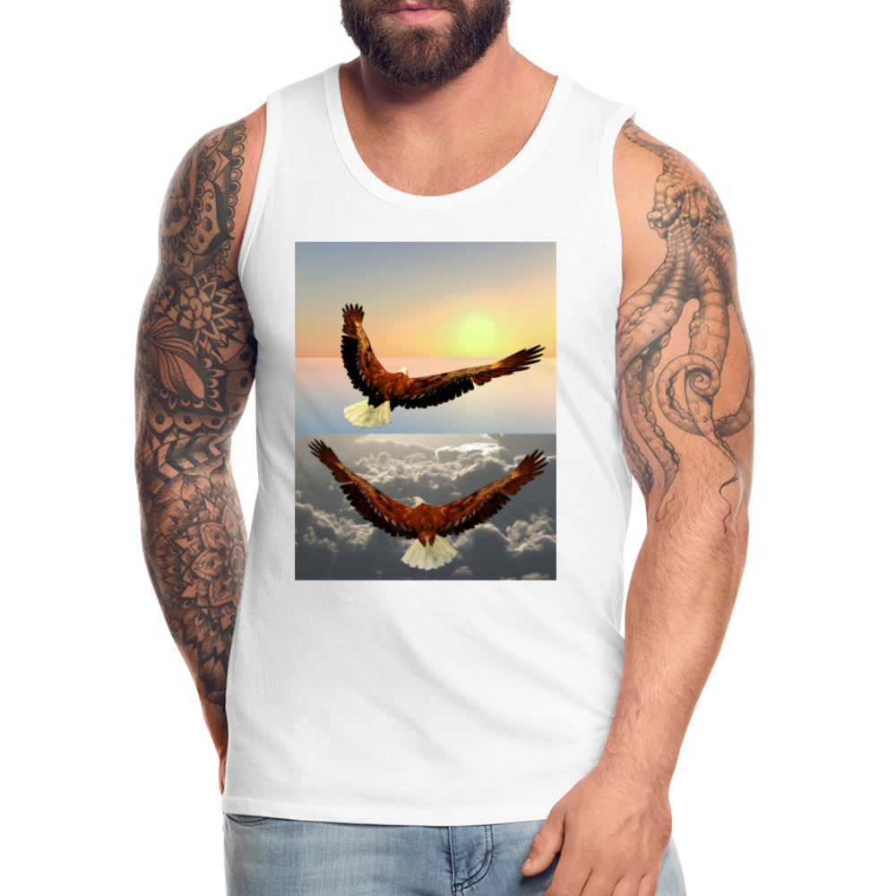Adult Stars & Stripes T-Shirt | LAT Code Five™ 3976 - white