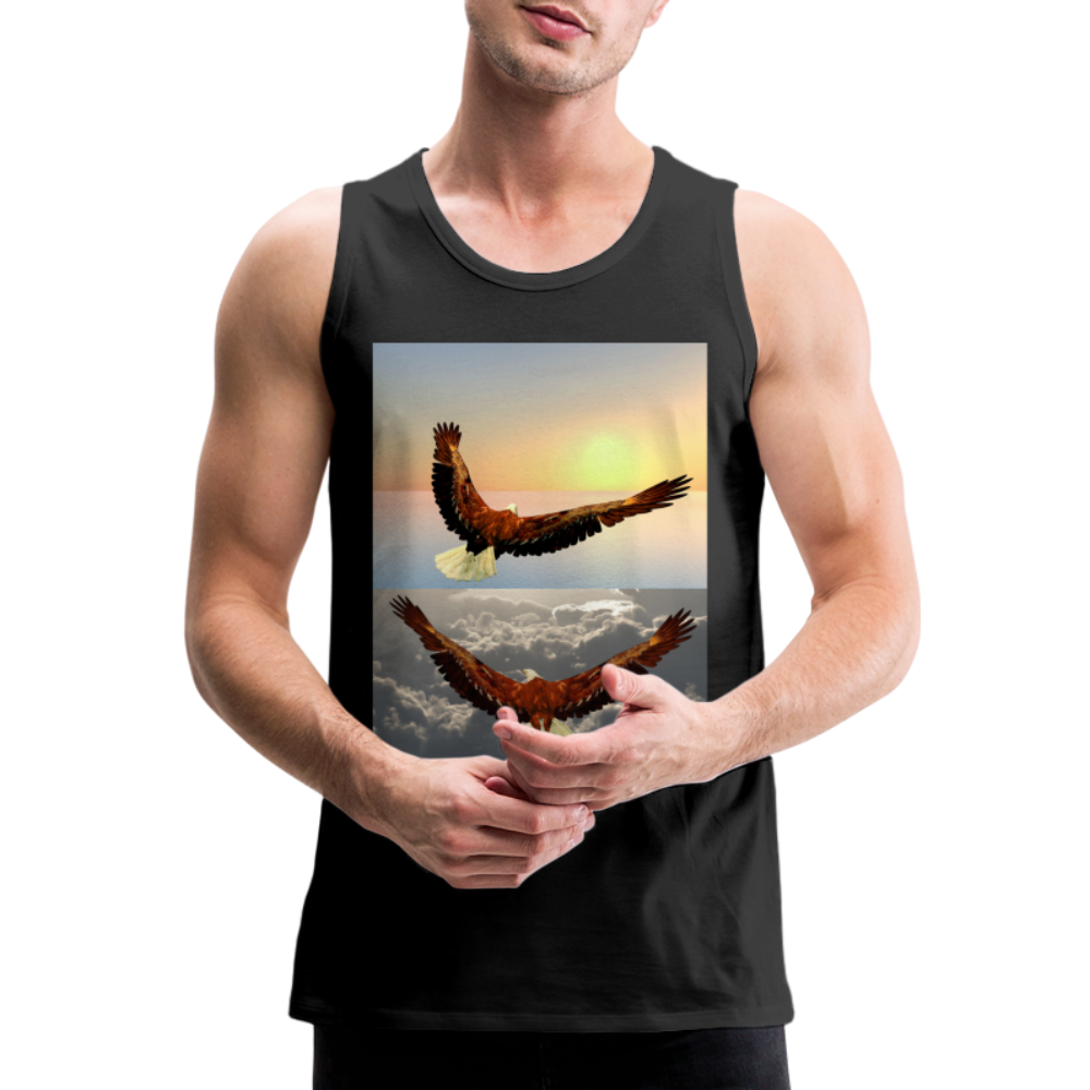 Adult Stars & Stripes T-Shirt | LAT Code Five™ 3976 - black