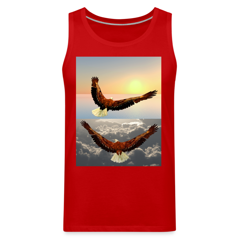Adult Stars & Stripes T-Shirt | LAT Code Five™ 3976 - red