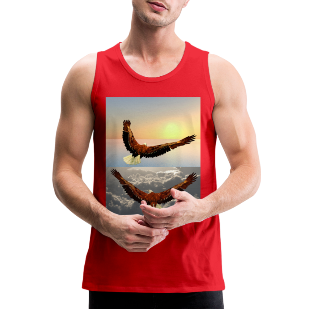 Adult Stars & Stripes T-Shirt | LAT Code Five™ 3976 - red