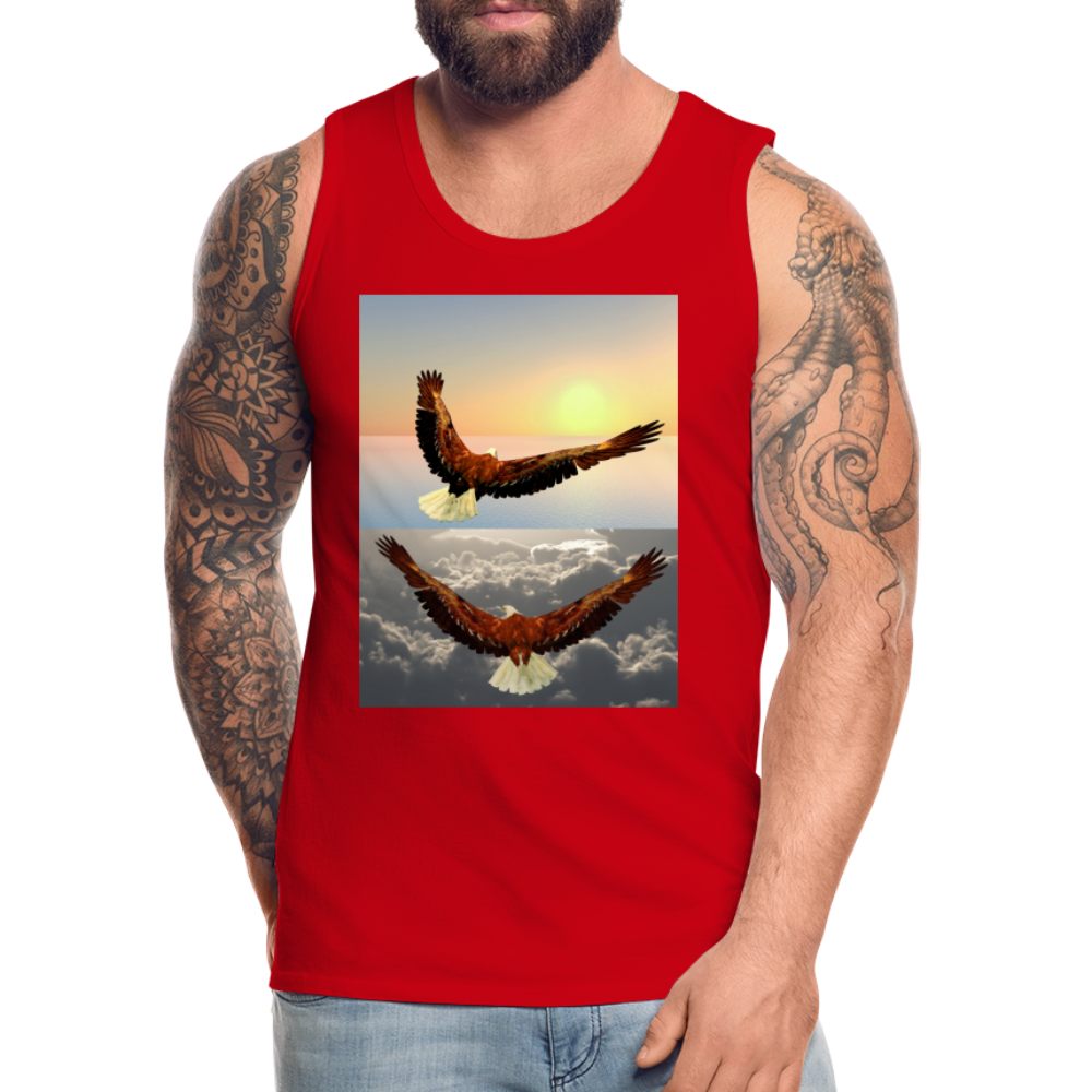 Adult Stars & Stripes T-Shirt | LAT Code Five™ 3976 - red