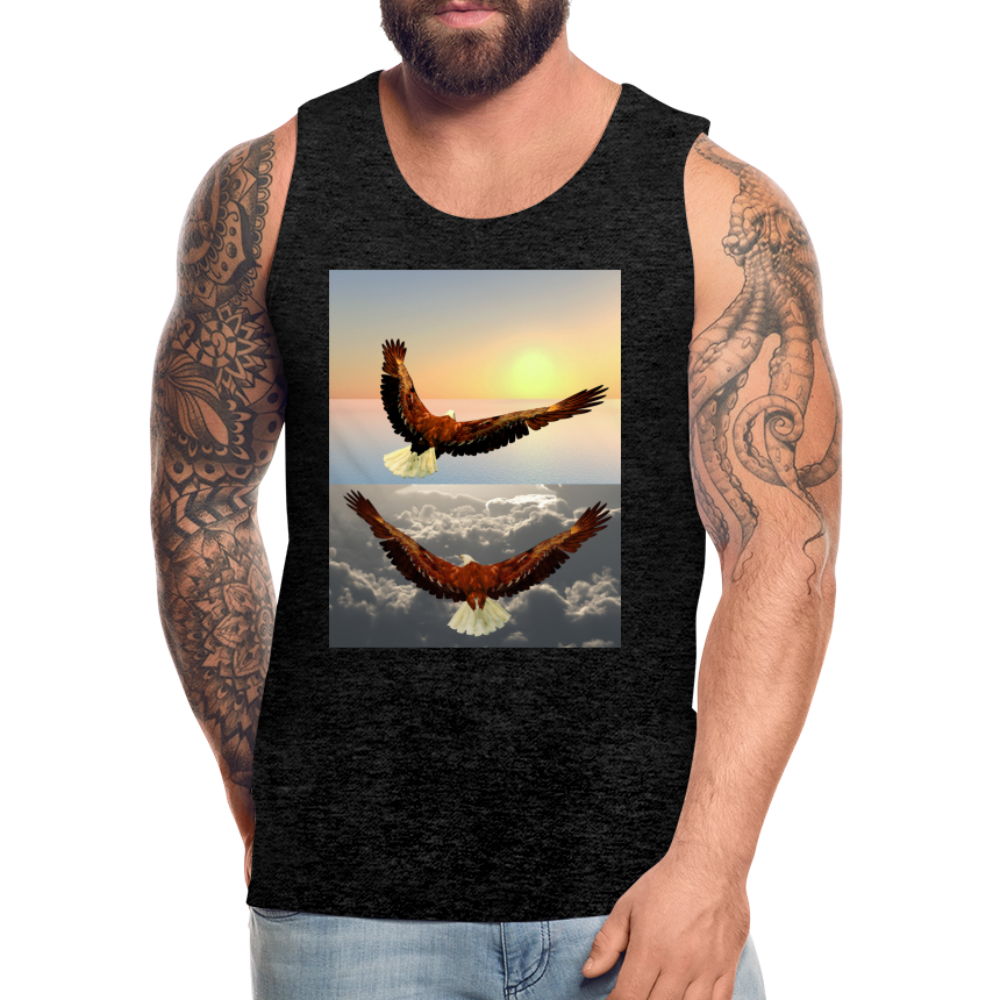 Adult Stars & Stripes T-Shirt | LAT Code Five™ 3976 - charcoal grey