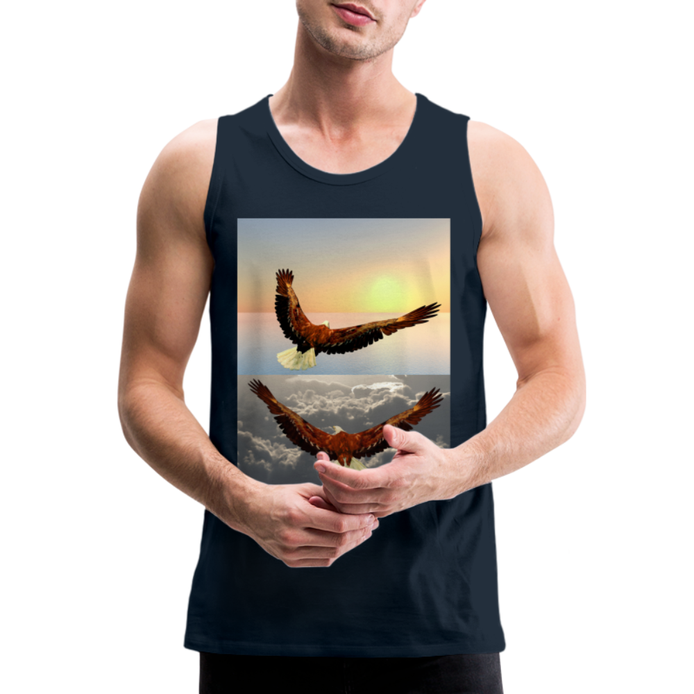 Adult Stars & Stripes T-Shirt | LAT Code Five™ 3976 - deep navy