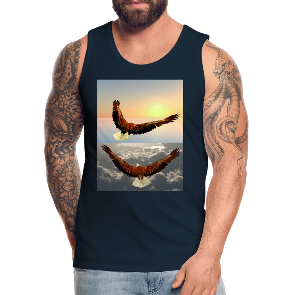 Adult Stars & Stripes T-Shirt | LAT Code Five™ 3976 - deep navy