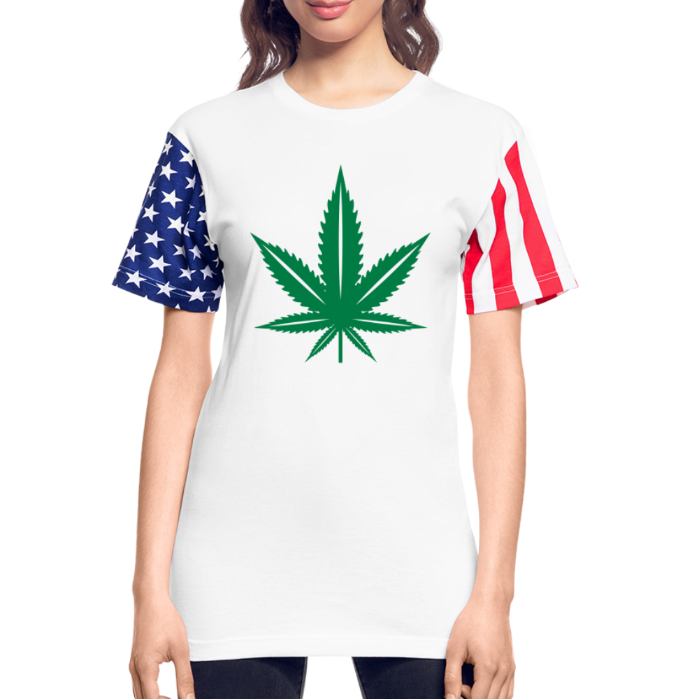 Adult Stars & Stripes T-Shirt | LAT Code Five™ 3976 - white