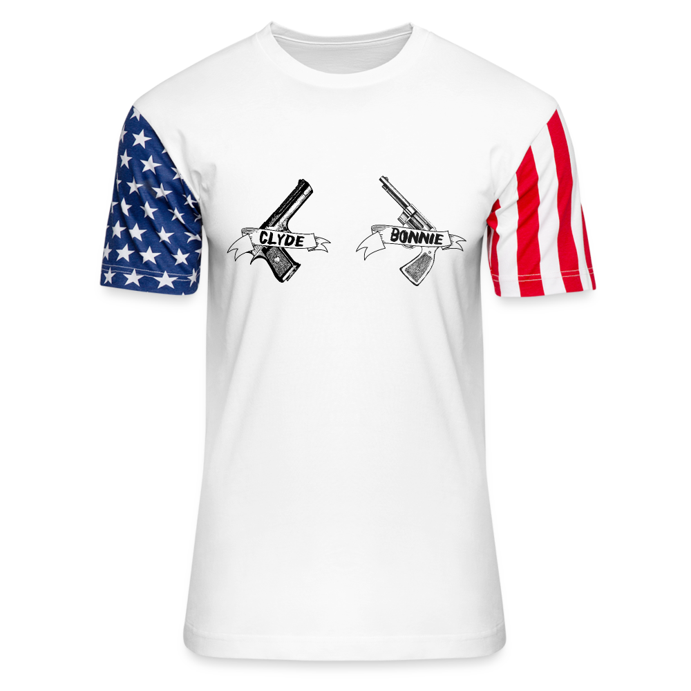 Adult Stars & Stripes T-Shirt | LAT Code Five™ 3976 - white
