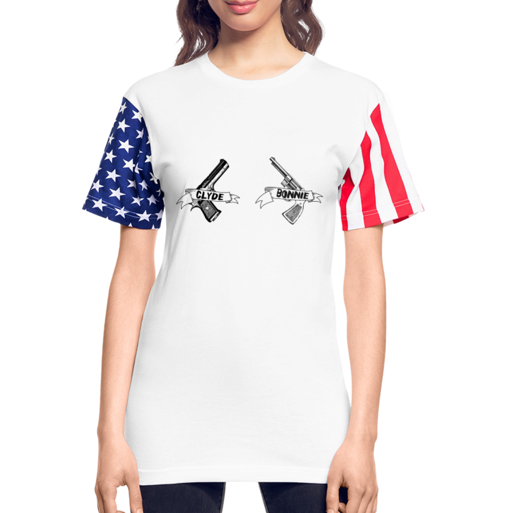 Adult Stars & Stripes T-Shirt | LAT Code Five™ 3976 - white