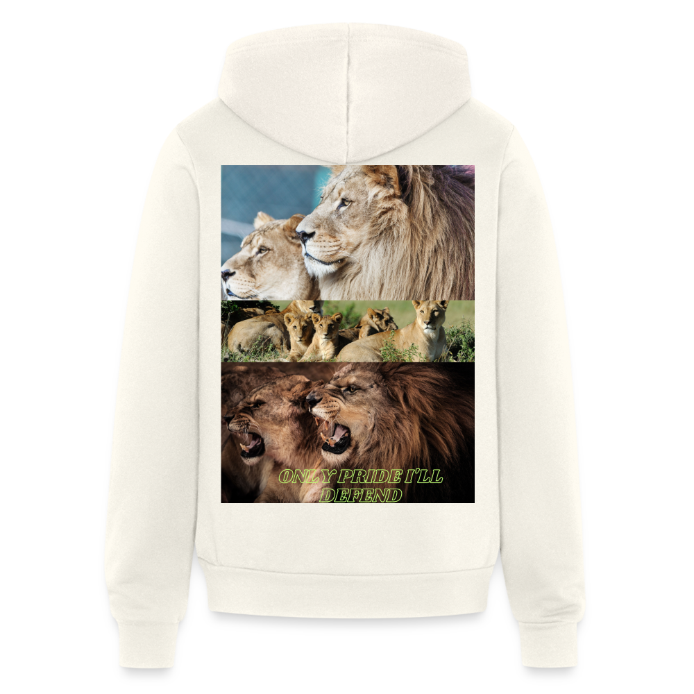 Bella + Canvas Unisex Full Zip Hoodie - vintage white
