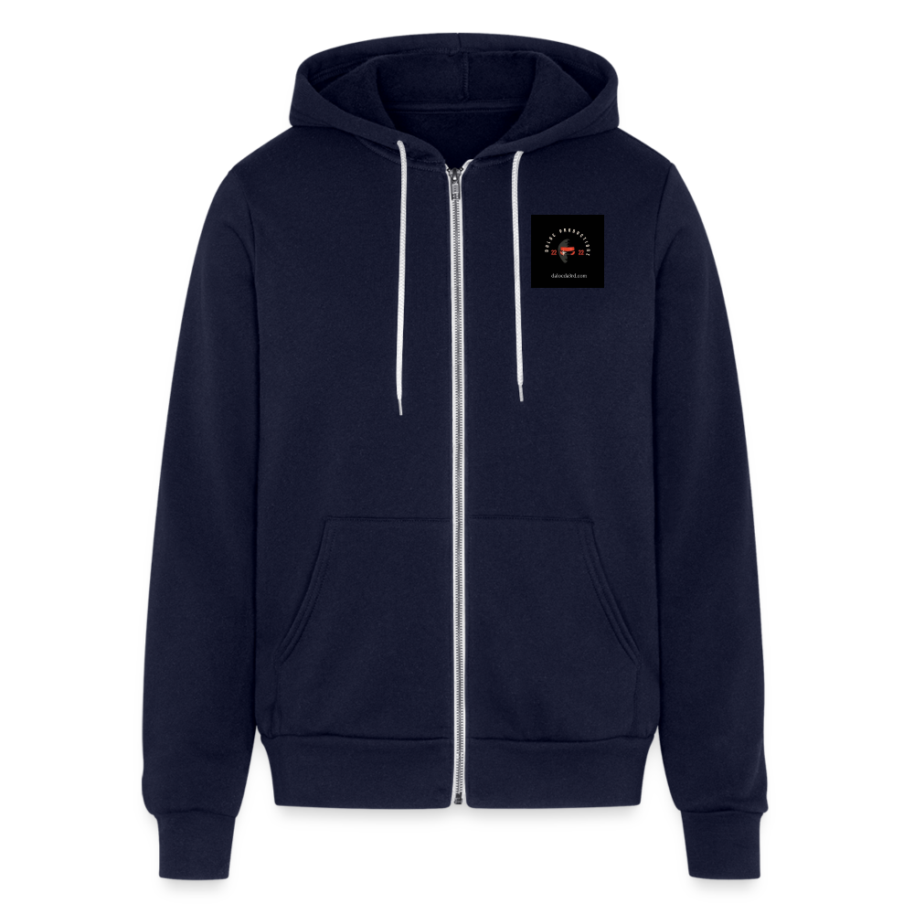 Bella + Canvas Unisex Full Zip Hoodie - navy