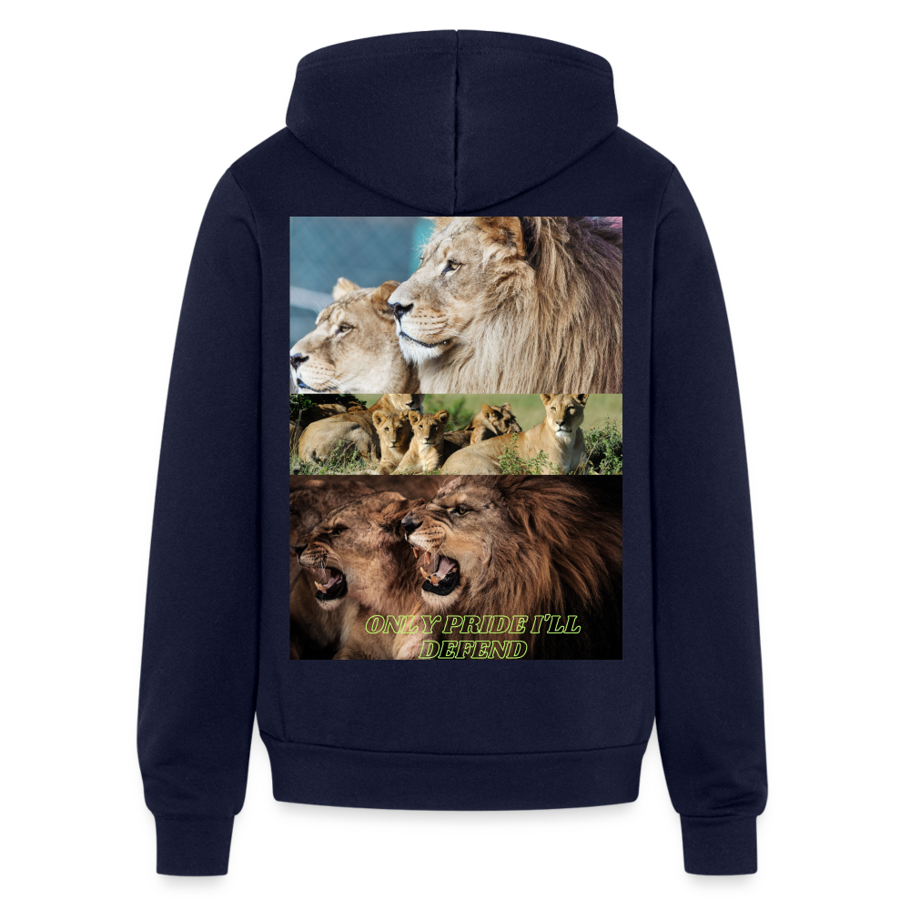 Bella + Canvas Unisex Full Zip Hoodie - navy