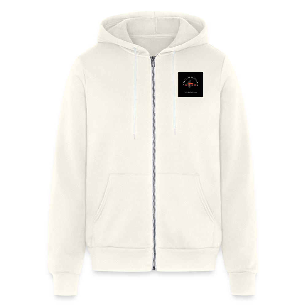 Bella + Canvas Unisex Full Zip Hoodie - vintage white