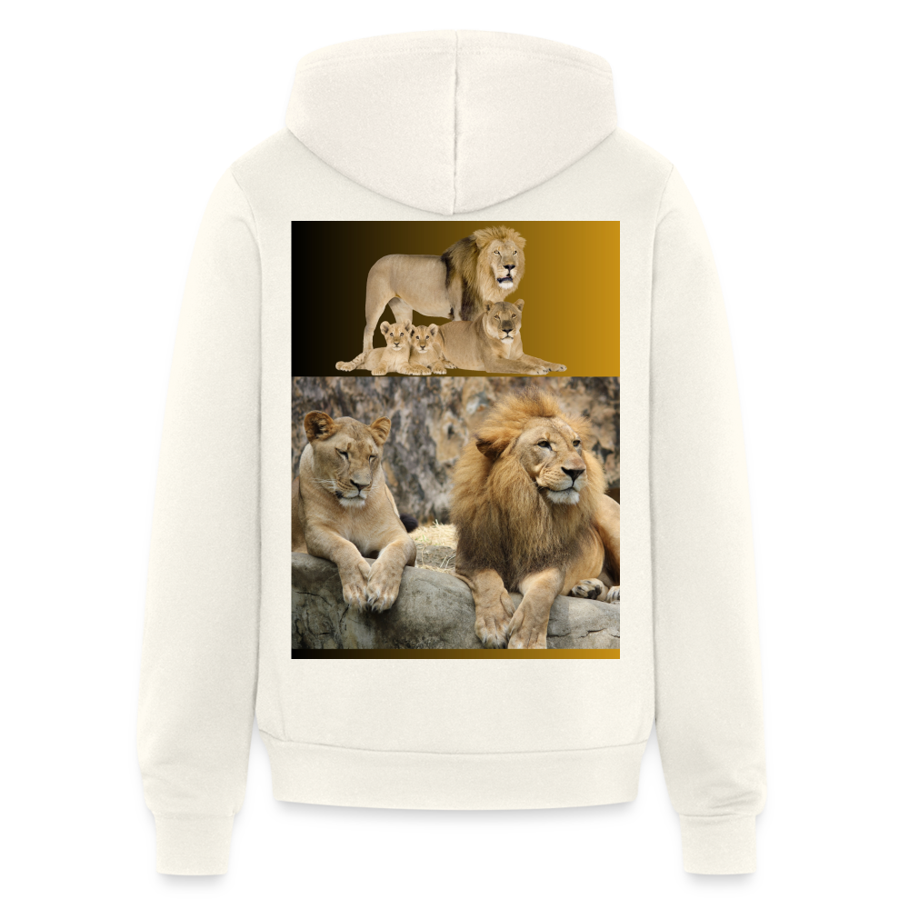 Bella + Canvas Unisex Full Zip Hoodie - vintage white