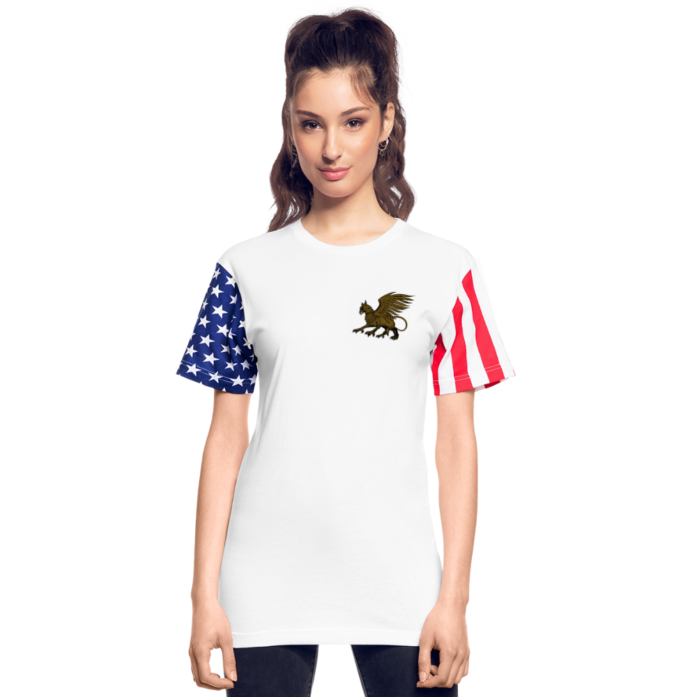 Adult Stars & Stripes T-Shirt | LAT Code Five™ 3976 - white