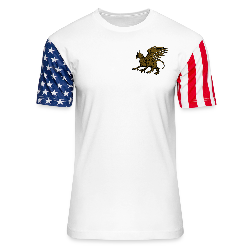 Adult Stars & Stripes T-Shirt | LAT Code Five™ 3976 - white