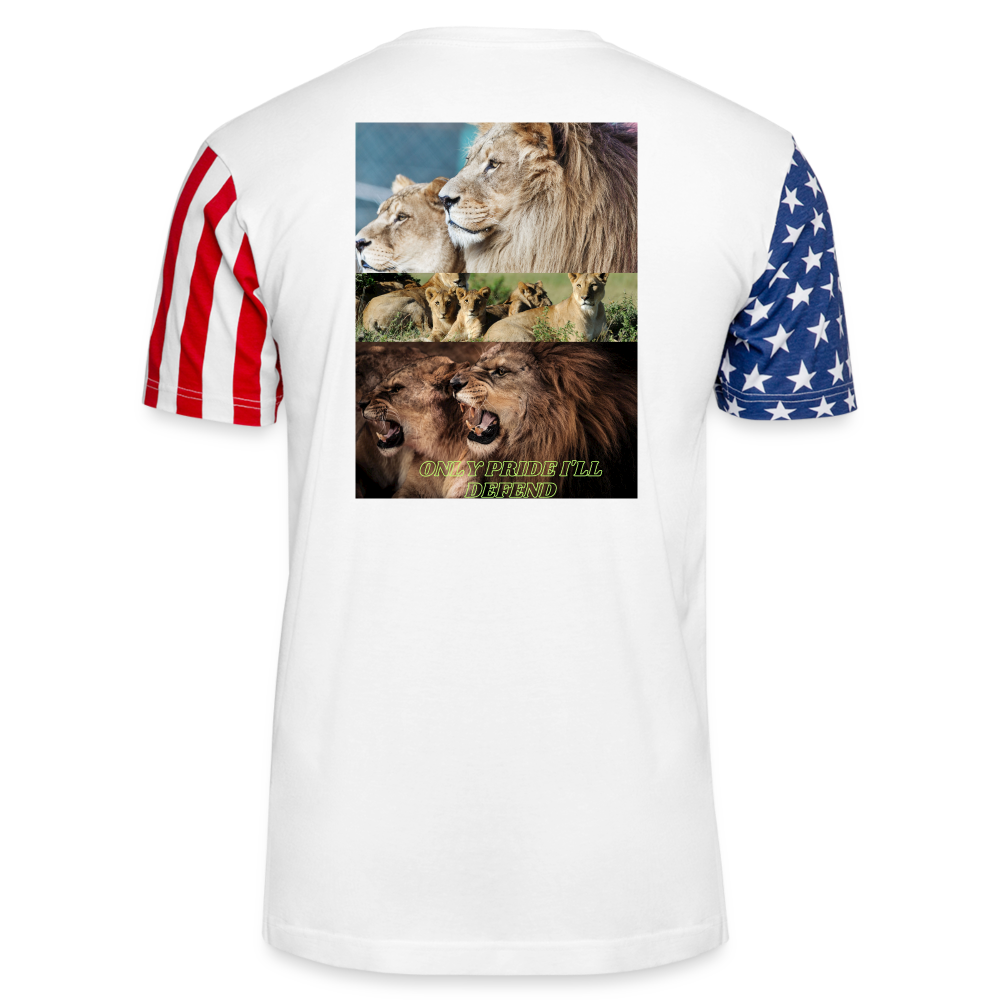 Adult Stars & Stripes T-Shirt | LAT Code Five™ 3976 - white