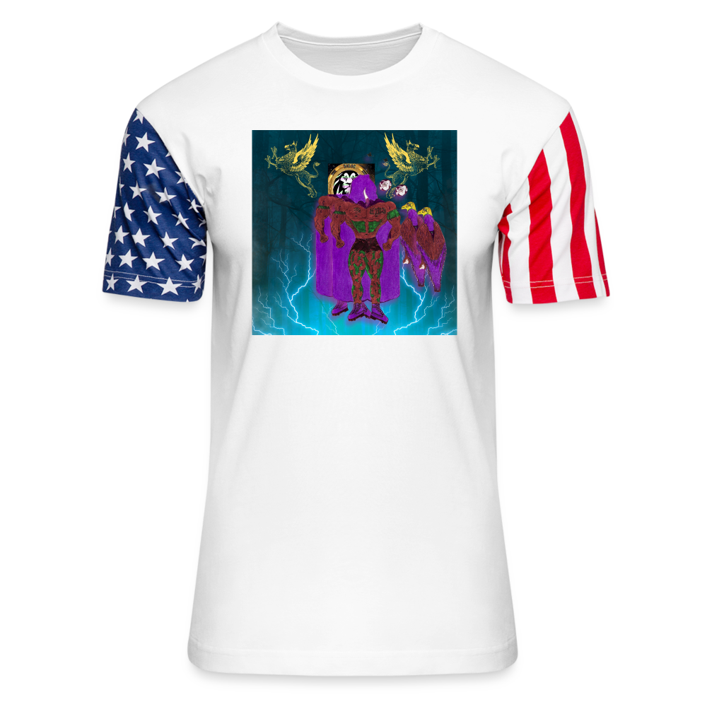 Adult Stars & Stripes T-Shirt | LAT Code Five™ 3976 - white