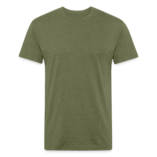 Fitted Cotton/Poly T-Shirt by Next Level - heather military green