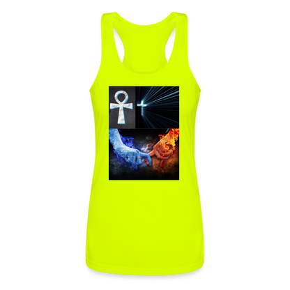 Women’s Performance Racerback Tank Top - neon yellow