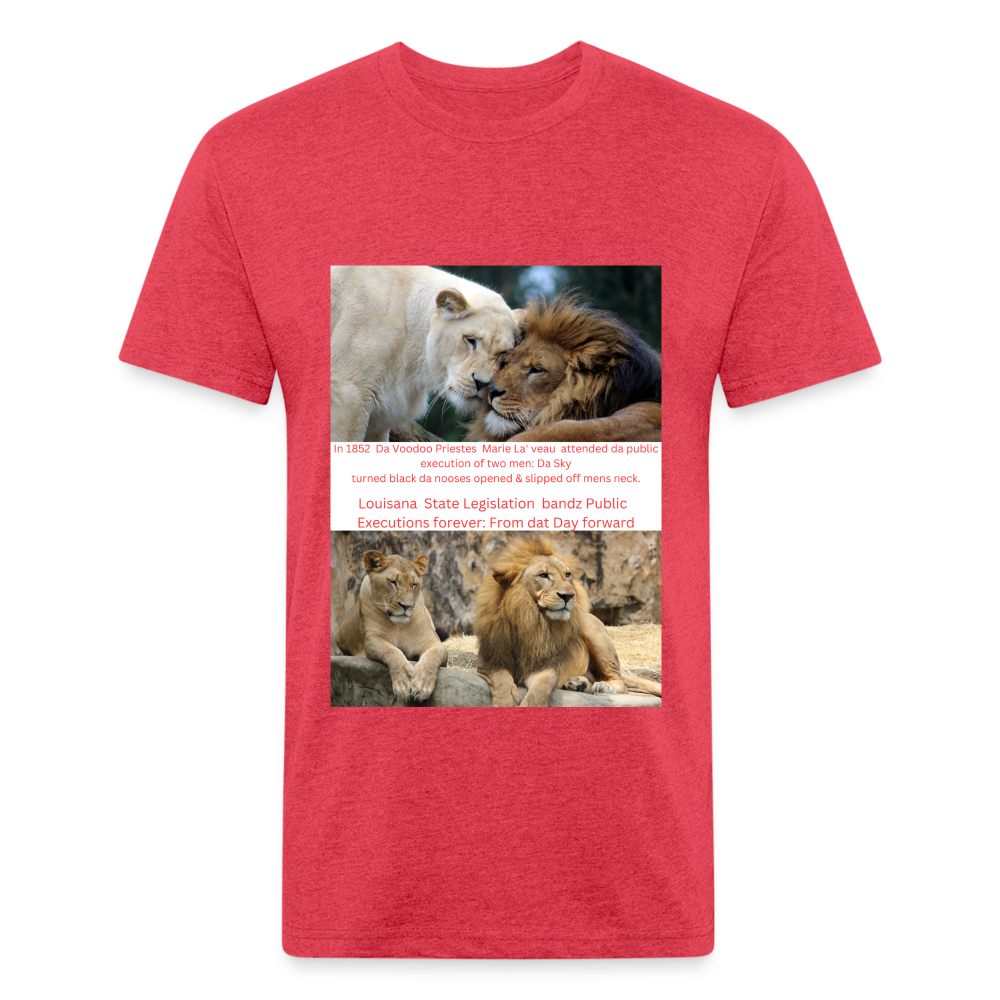 Fitted Cotton/Poly T-Shirt by Next Level - heather red