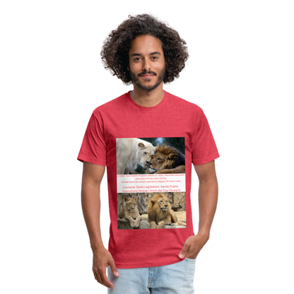 Fitted Cotton/Poly T-Shirt by Next Level - heather red