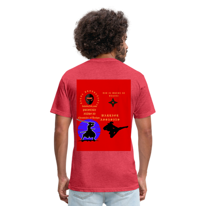 Fitted Cotton/Poly T-Shirt by Next Level - heather red